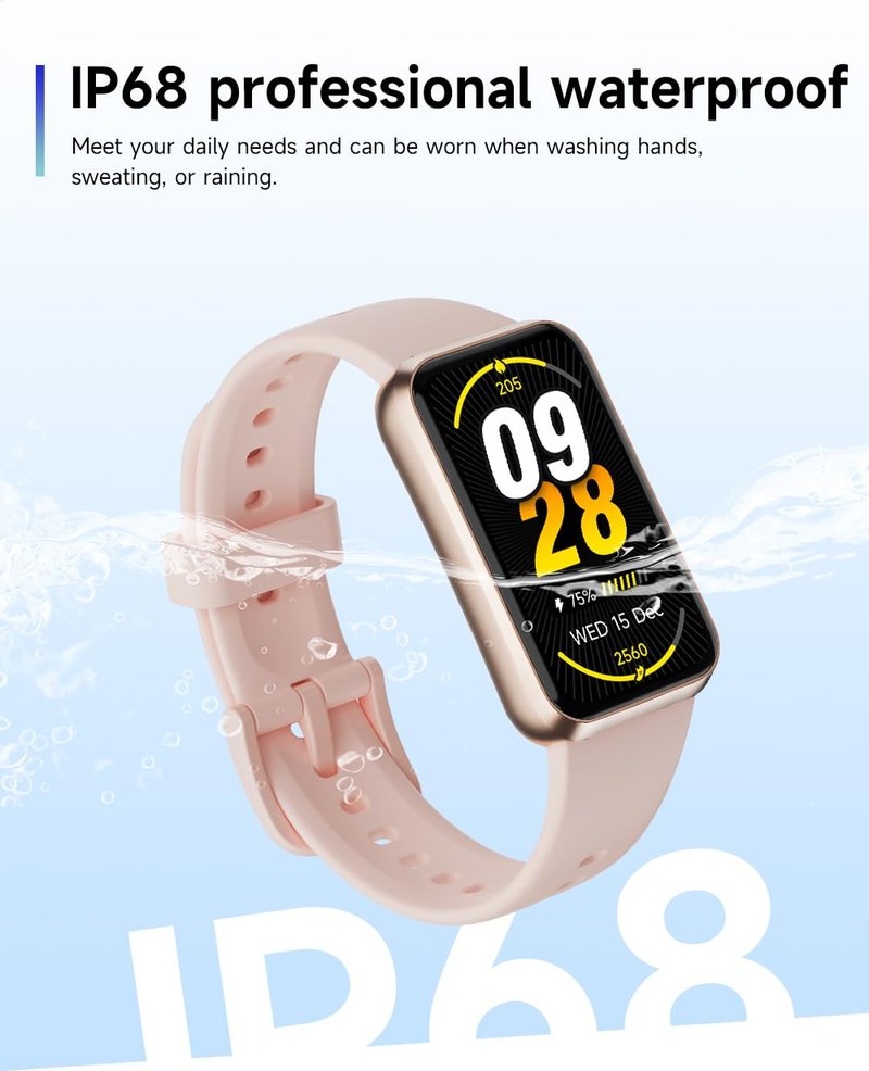 USMECBL Fitness Trackers,Blood Oxygen Heart Rate Sleep Monitor,Smart Band 24/7 Health Monitoring,Calorie Pedometer Steps Counter Activity watchs/Notifications for iOS/Android