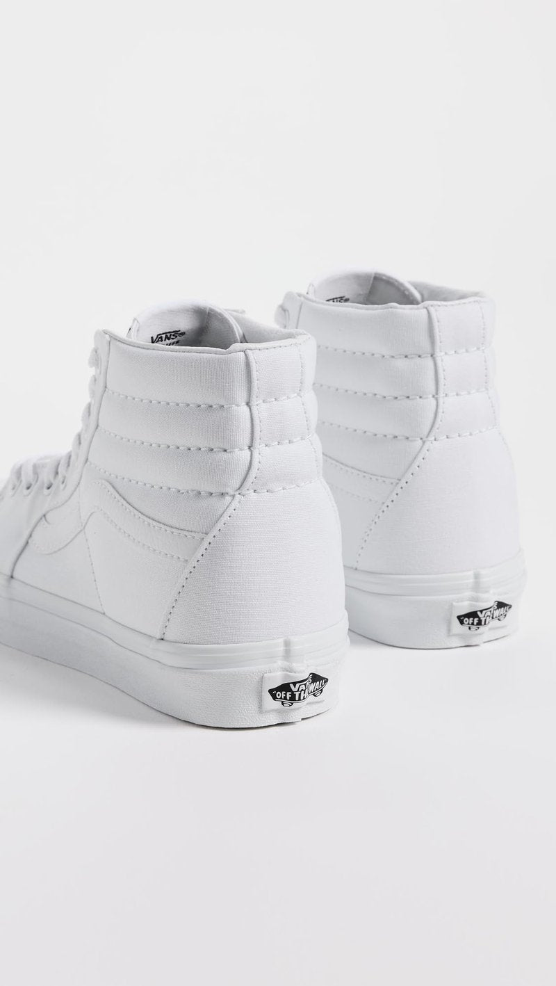 Vans Unisex Sk-8 High Top Sneakers, True White, 5 US Women/3.5 US Men