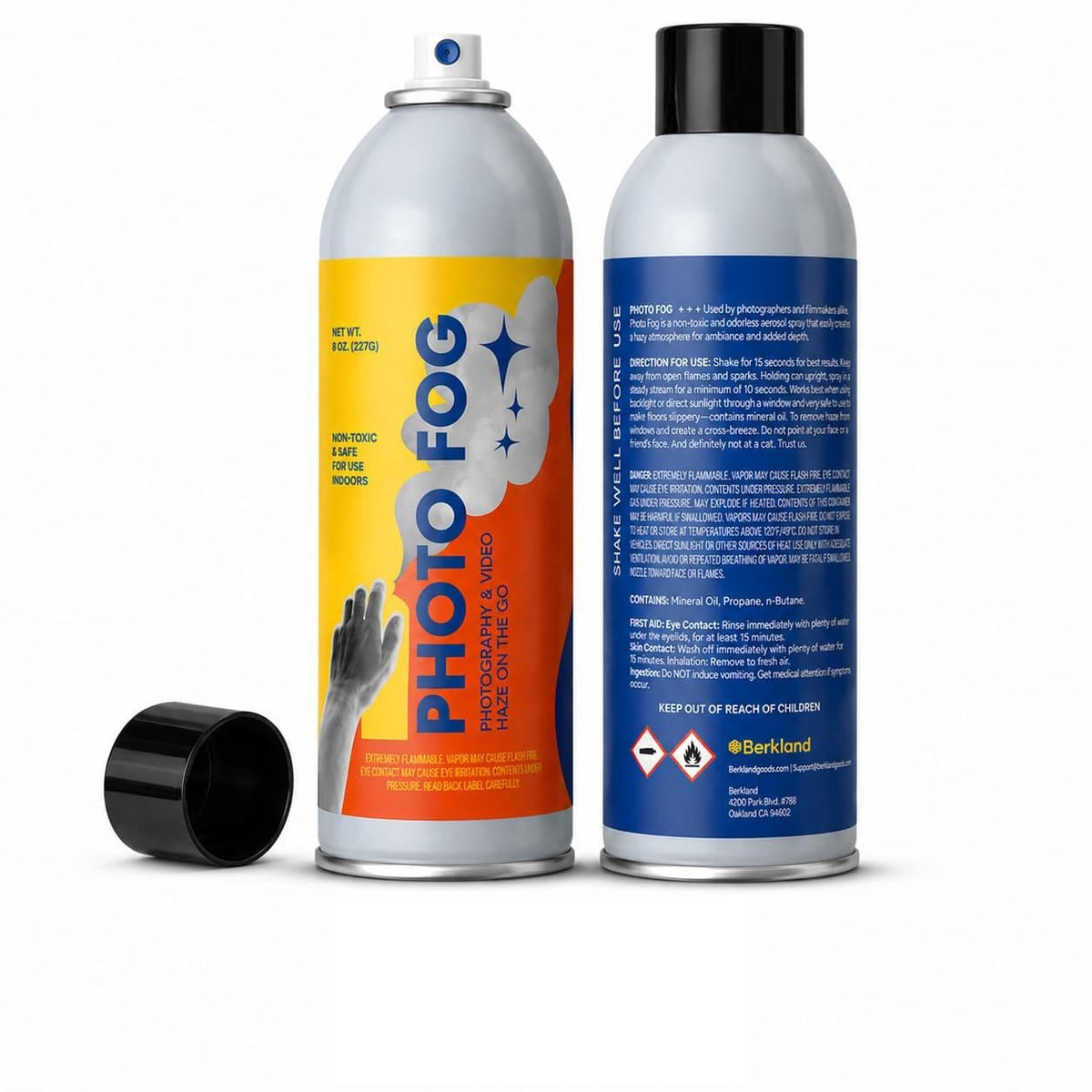 [2 Pack] Photo Fog Atmosphere Aerosol – 8 oz Haze Spray for Photographers & Filmmakers, Portable Fog Machine Alternative, Reveals Light Beams & Rim Light, Safe Indoor Studio Haze, Made in USA