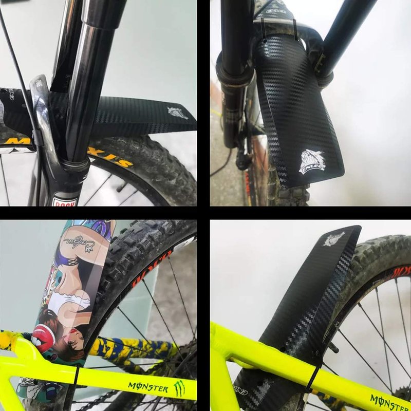 Farbetter 2 Pcs Mountain Bike Fender, MTB Mudguard, Front and Rear Bicycle Fender, Extended Version Fits 26, 27.5, 29, Plus Size and Fat Bike Wheel Sizes (Camouflage), Large