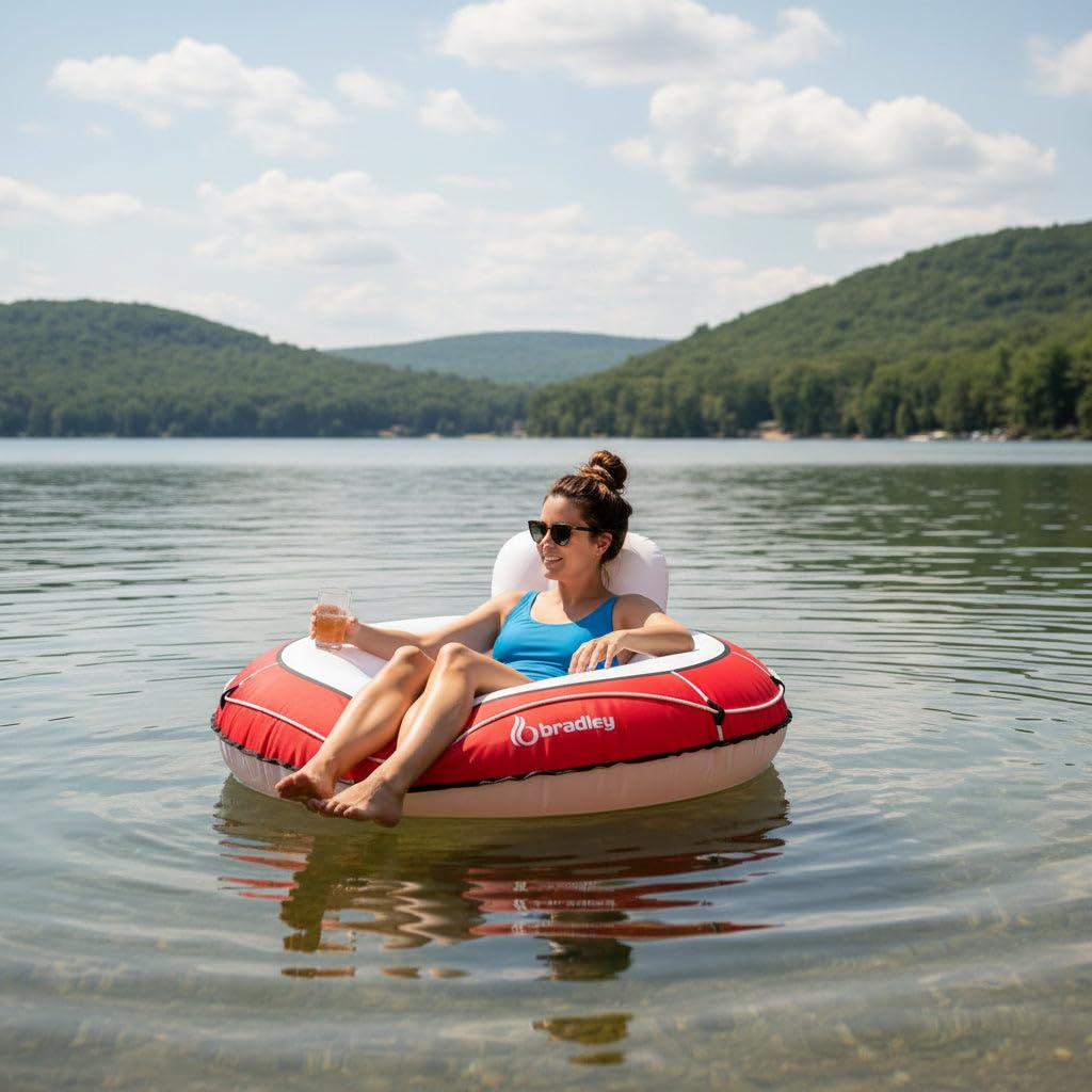 Bradley Heavy Duty River Tube Cover Only – Made in USA – Fits Intex River Run I & Most 53” Inflatable River Tubes – Commercial Grade Canvas Float Cover for River Floating & Rafting