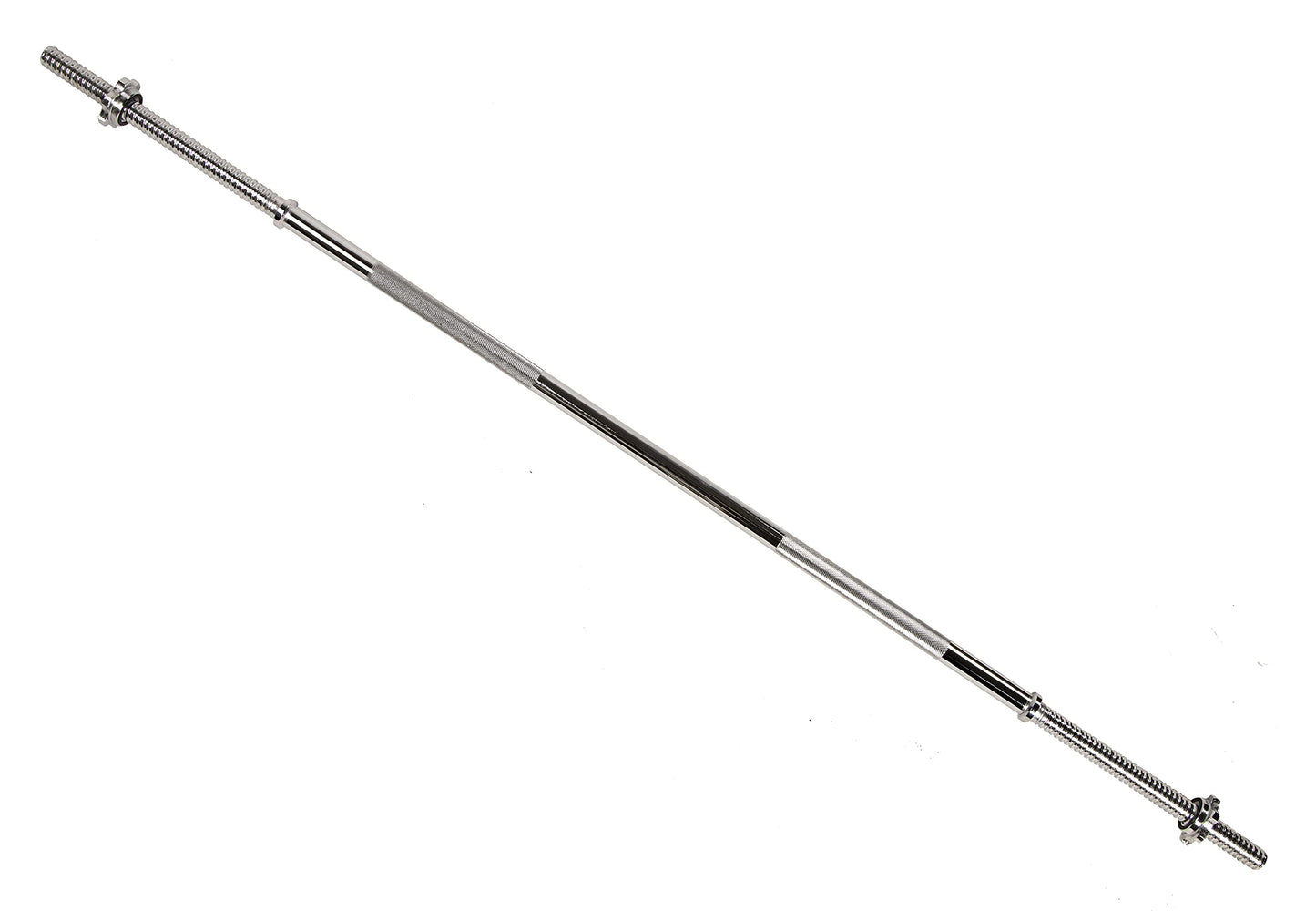 Cast Iron Standard Weight Plates Including 5FT Standard Barbell with Star Locks, 45-Pound Set (35 Pounds Plates + 10 Pounds Barbell), Silver