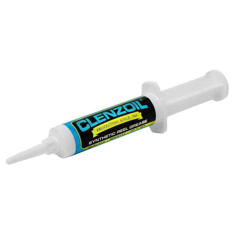 Clenzoil Synthetic Reel Grease Syringe | 100% Synthetic Fishing Reel Lubricant - Rust Prevention - 0.5 oz