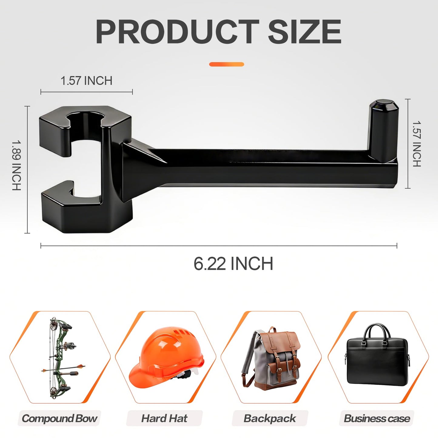 ORAPBOT Bow Hanger for Truck, 2 Set Archery Hunting Shooting Bracket Headrest Mount,Universal Compound Bow Holder for Vehicle Storage and Hunting Transport
