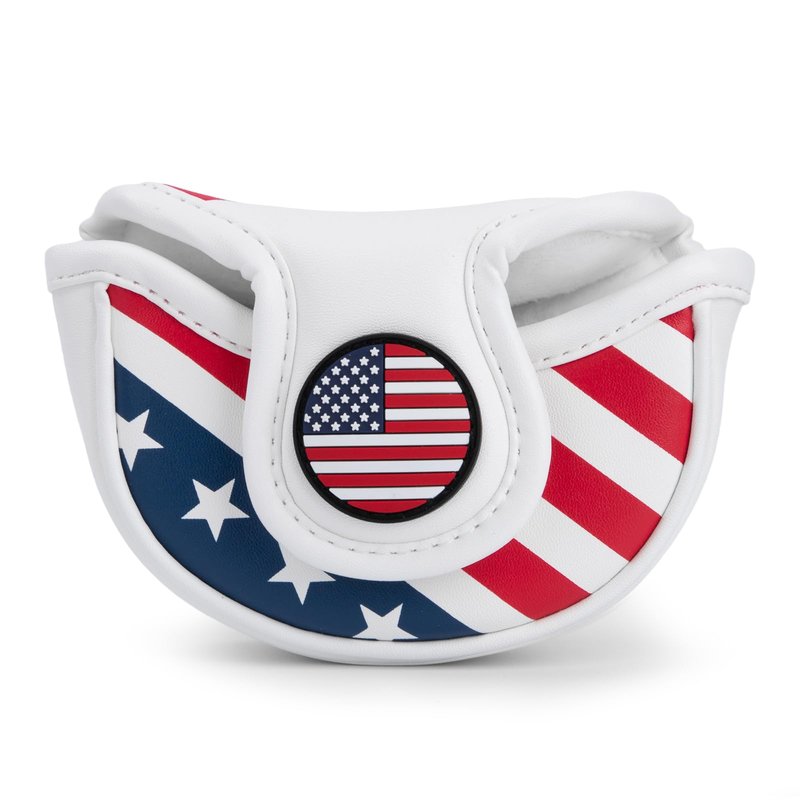 Patriotic Golf Mallet Putter Cover, PU Leather, Magnetic (Center Shafted (mid Mallet))