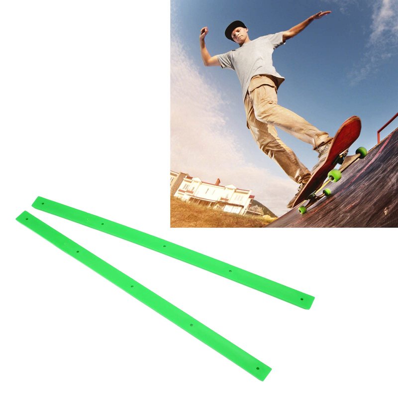 Rib Bones Rails, Stable Flexible Glossy Skateboard Wear Rails Appearance Longboard Ribs Bonesblack (Green)