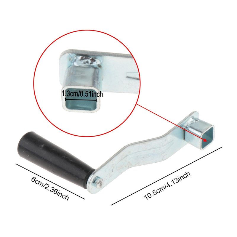 Colaxi Tensioner Handle Hand Crank Easy Installation Professional Accessory Tensioning Device Handle for Tennis Net Pole, Gym, Style A Silver with Black Handle