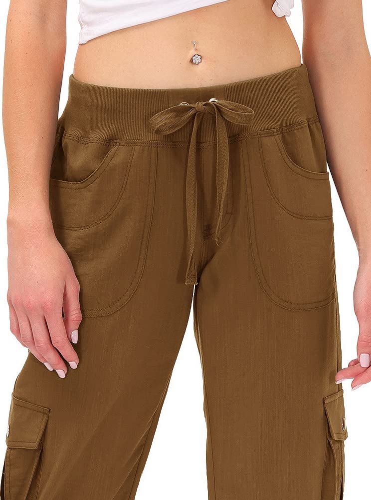 Womens Hiking Cargo Shorts Dry Fit Stretch Athletic Shorts with Pockets Medium
