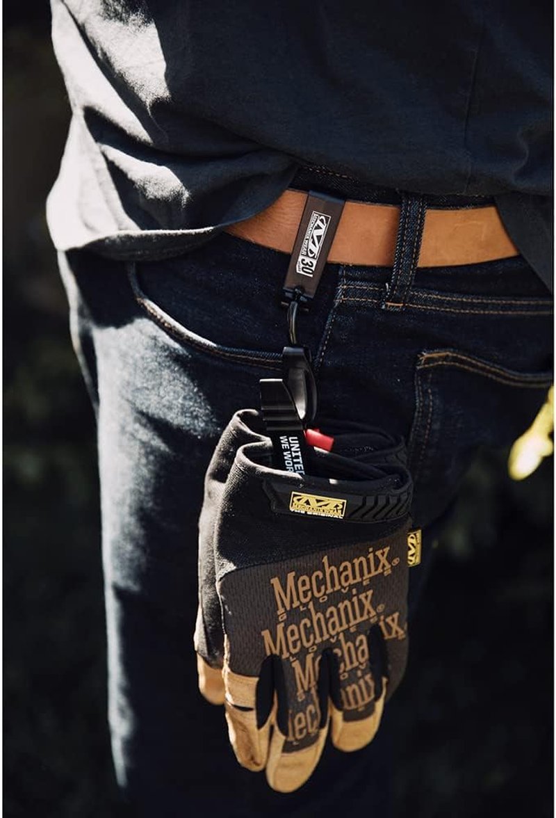Mechanix Wear Glove Clip - Nonconductive Belt Attachment for Easy Glove Access | Yellow Safety Accessory