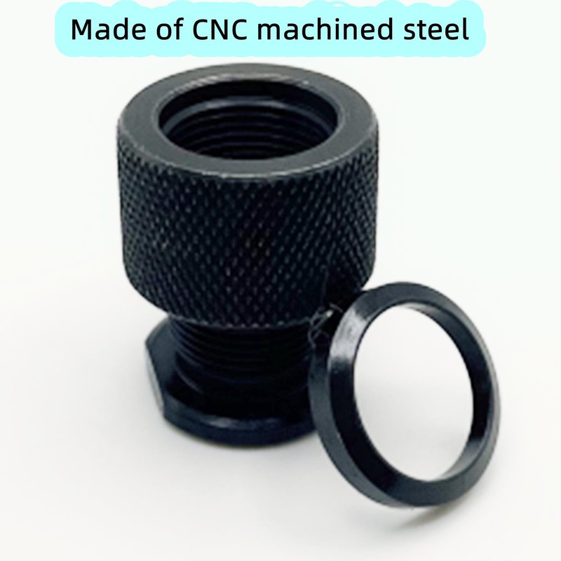 Thread Protector 1/2 * 28 & 5/8 * 24 for .22LR .223 5.56 & .308 LR308, with Crush Washer, All Steel,10 Pack
