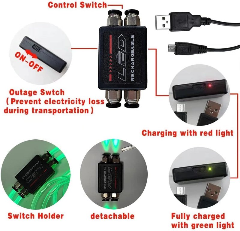 esonstyle LED Reflective Vest, Safety USB Rechargeable Running Vest for Men or Women, Three Light Modes, Waterproof LED Light Vest for Running, Cycling or Walking