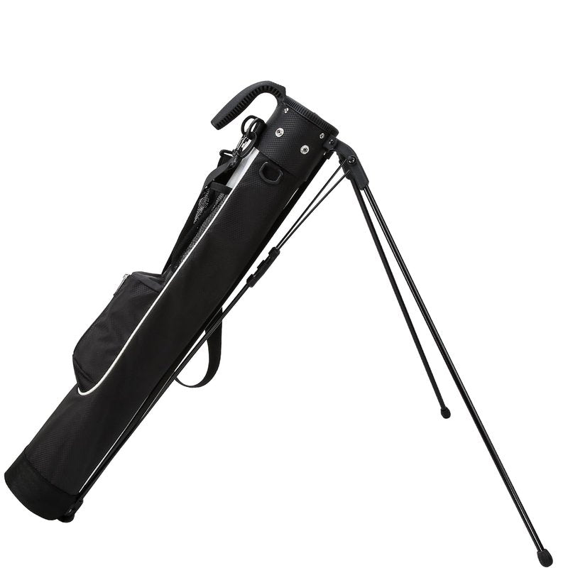 PGM Sunday Golf Bag with Stand and Strap - Ultra-Lightweight Pitch and Putt Carry Bag Holds Up to 9 Clubs - Waterproof Driving Range Travel Bag for Par 3 & Executive Courses