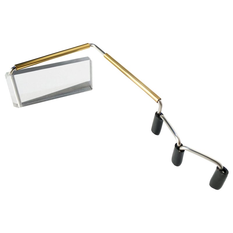 Take A Look Compact Cycling Mirror – Low-Tech Rearview Mirror for Bikes – fits Sunglasses & Helmet Visors – Shatter-Resistant Polycarbonate Lens, Anti-Vibration Stainless-Steel & Brass, Always On