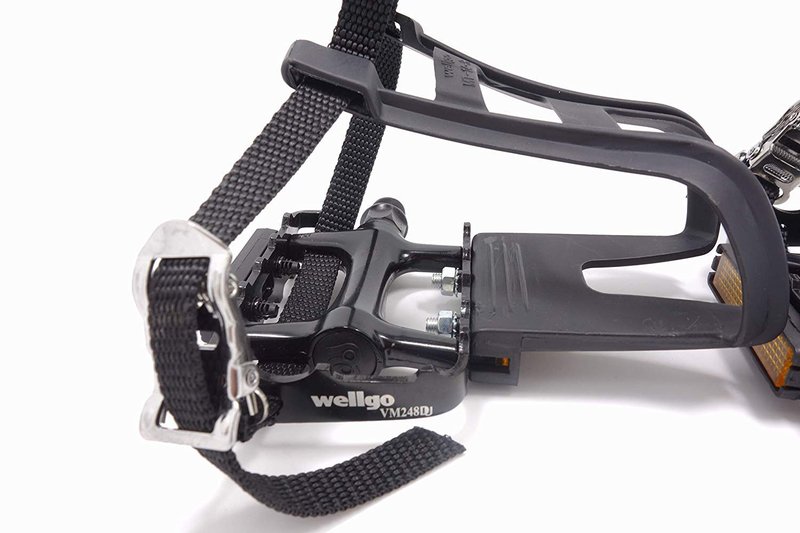 Bike Pedals with Toe Cages and Straps Universal Fit Bicycle Pedals 9/16" Compatible, Non-Slip & Durable Lightweight, Fits Most Adult Bikes & MTB Bicycles