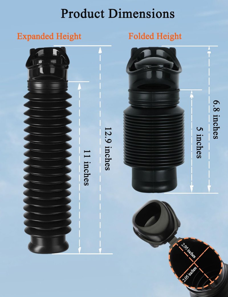 2-Pack 750ml Leakproof Collapsible Pee Bottle for Men with 20 Disposable Black Bags, Reusable Travel Urinals for Men Car, Portable Men's Pocket Toilet for Outdoor (Charcoal Black & Charcoal Grey)