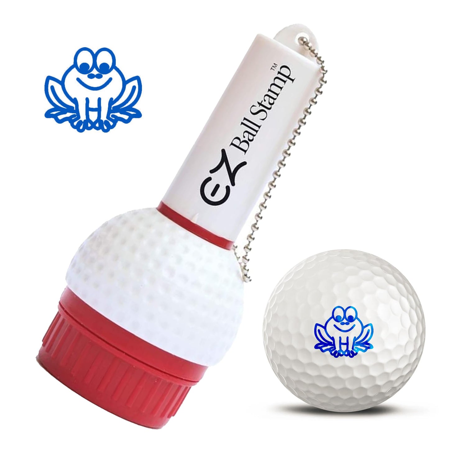 EZBallStamp Golf Ball Stamp - Blue Sitting Frog