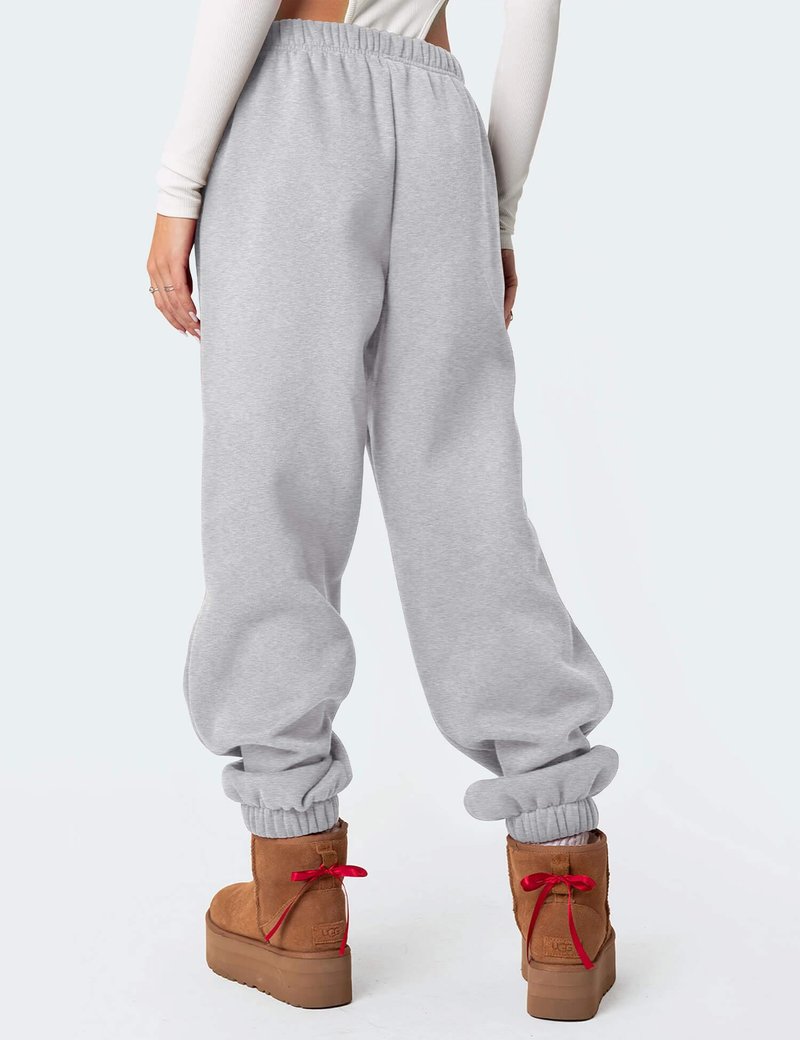 FACDIBY Women's Fleece Lined Sweatpants High Waist Drawstring Sweat Pants Baggy Athletic Pants with Pockets,Black M