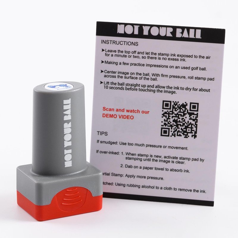 ZEETY Golf Ball Stamp, Golf Ball Stamper, Self-Inking Golf Ball Stamp Marker to Identify Golf Balls, Golf Gift Golf Accessories for Men and Women Golfers (HOT Dog)