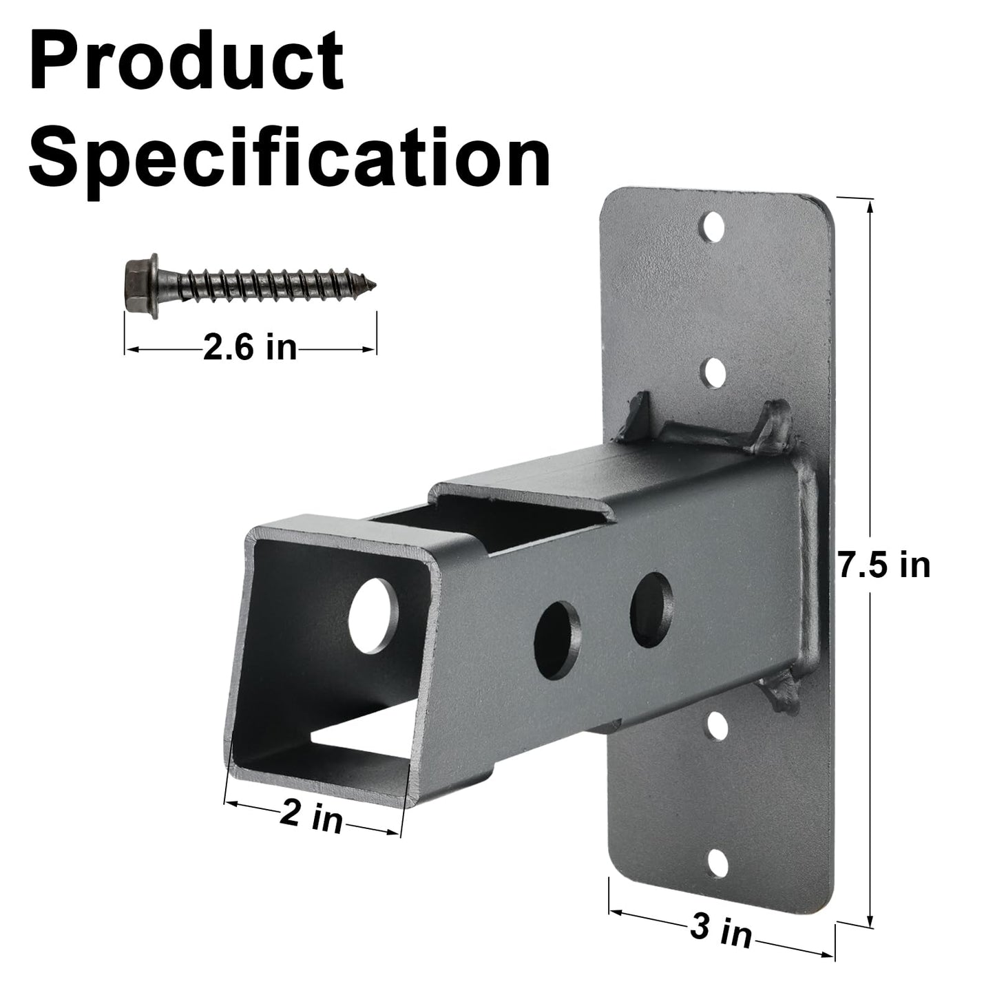 CZC AUTO 2" Hitch Wall Mount Bike Rack Hitch Wall Mount, Hanging Garage Organizer, Bicycle Hitch Receiver Storage, Holds up to 200 lbs