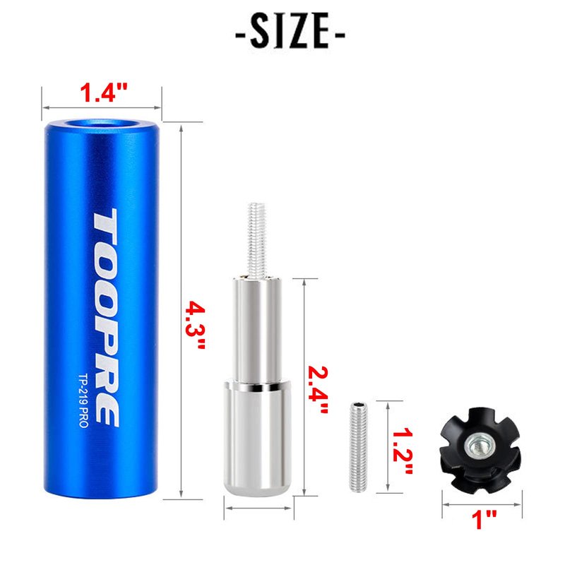 SONZUIA Bike Fork Star Nut Setting Tool Installer with 5 Bike Star Nut and 2 Spare Special Screws (for 1-1/8" Fork Tubes)