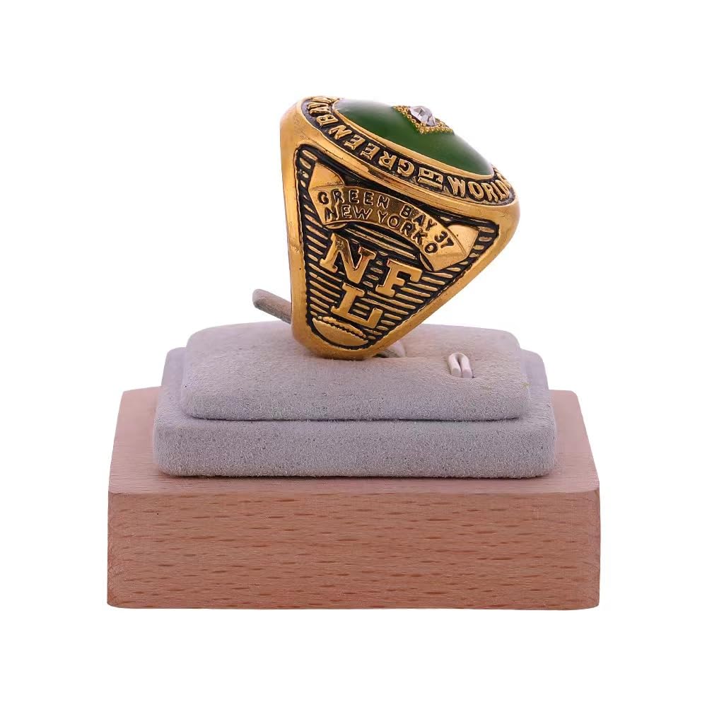 euaqeu NATIONAL FOOTBALL CHAMPIONSHIP RING 1961 1965 1966 1976 1996 2010 6-time Green Bay,CHAMPIONSHIP RINGS WITH WOOD BOX GIFT FOR CHRISTMAS BIRTHDAY MEN'S BOYS WOMEN (6 rings set, 11) (1961)