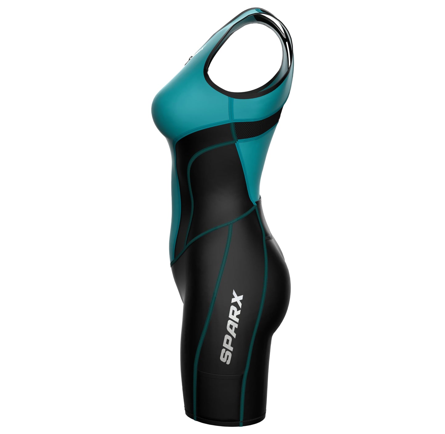 Sparx Women Triathlon Suit Tri Short Racing Cycling Swim Run (L, Teal)