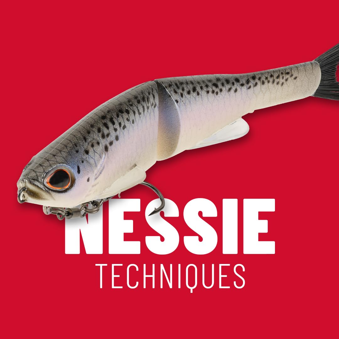 Berkley PowerBait® Nessie Glide Bait, Burnt Bone, 9 in, Fishing Bait with Irresistible Flavor, Soft Swimbait Ideal for Bass Fishing, Equipped with Fusion19 Hook