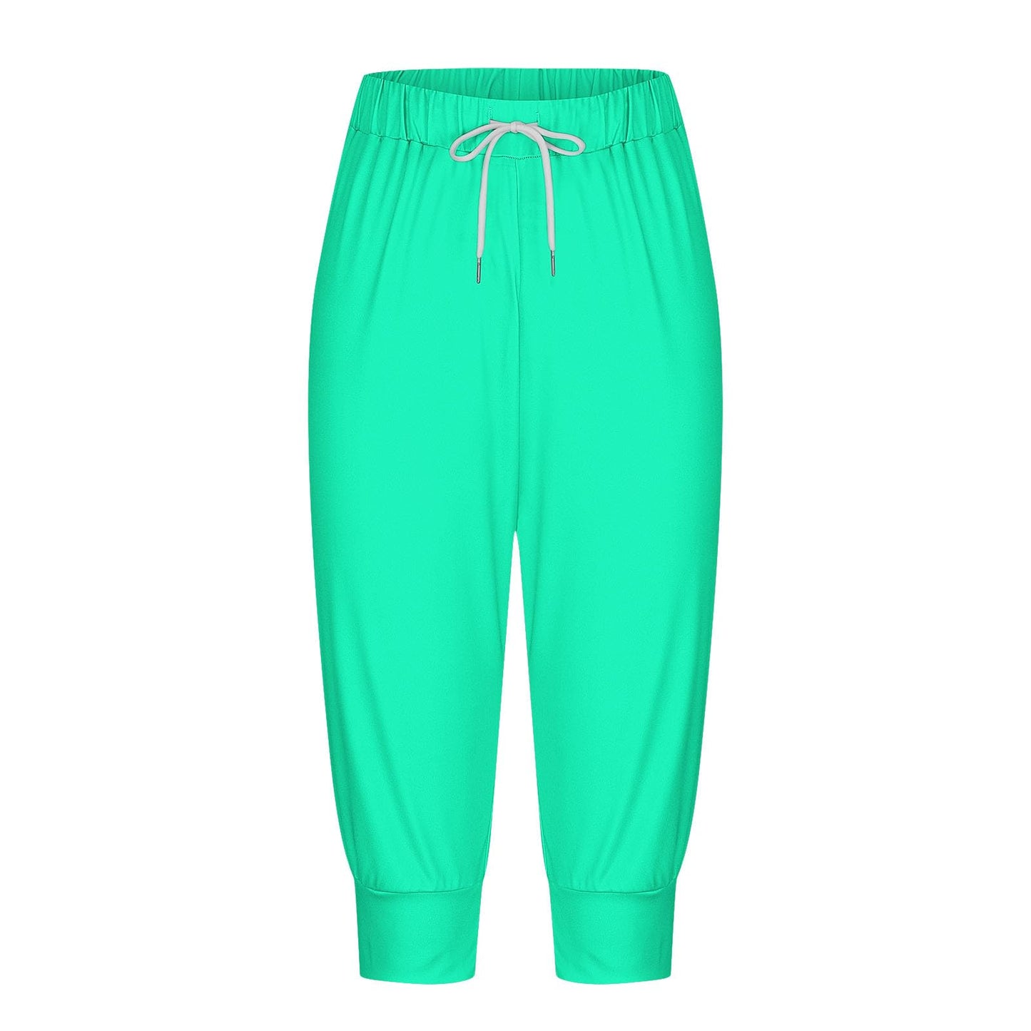 Womens Capri Sweatpants Joggers Summer Casual Cropped Jogger Pants Gym Workout Yoga Capris with Pockets Mint Green