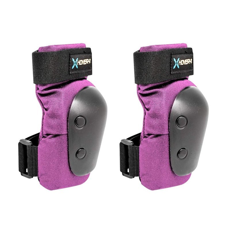 Hover-1 Nylon Protective Elbow Pads | Knee Pads & Wrist Guards, For Ages Above 8, Hard PP Shells for Impact Resistance & EVA Foam Protective Padding for Maximum Comfort, Velcro Straps, Large, Pink