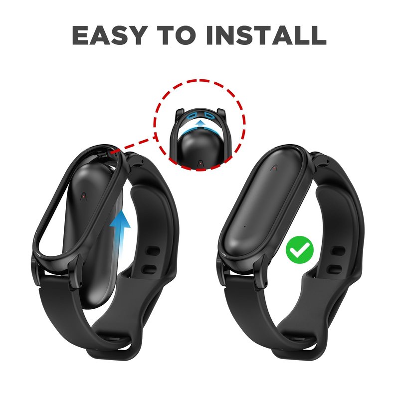 Wacanc Silicone Wristband Compatible with Plaud NotePin Voice Recorder,PC Case with Adjustable Wearable Strap for Plaud NotePin S (2025),Lightweight Replacement Strap Secure Fit Accessories (Black)