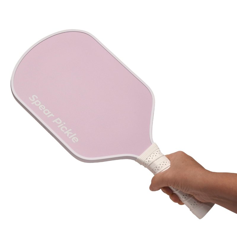 Spear Voyager Carbon Fiber Pickleball Paddle - 16mm Designer Performance Paddle with Comfort Curated Technology - Aesthetic Control Paddle (Rose & Mint) (Rose Pink)