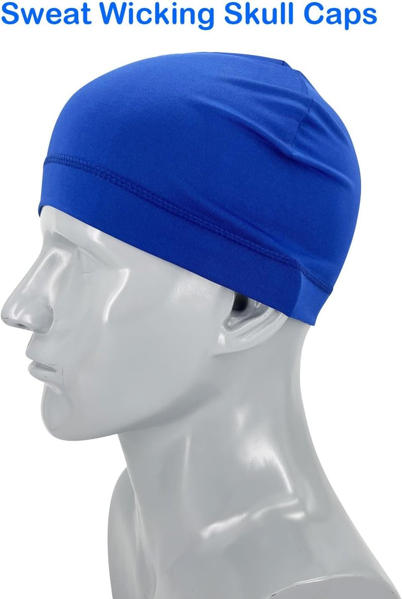 Cooling Skull Cap for Men & Women - Sweat-Wicking Helmet Liner Beanie for Running & Cycling