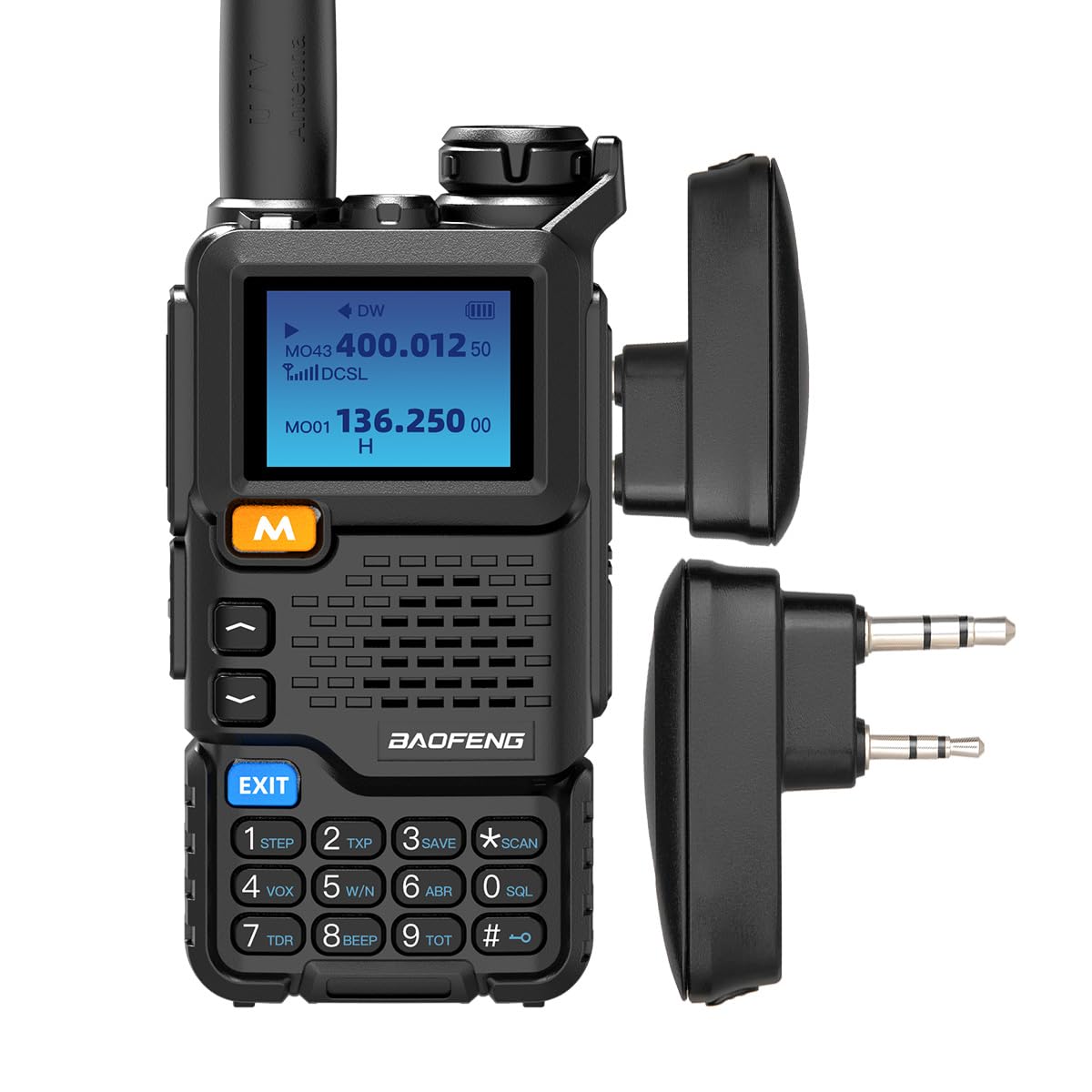 Baofeng Wireless Programming Cable Alternative, BT-1AD Bluetooth Adapter for UV-5R BF-888S UV-82 GT-3, Two Way Radio Programmer via iOS & Android App, No PC Driver Needed (K-Plug)