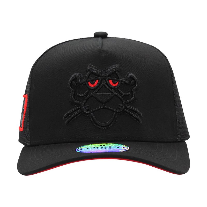 Ferreti Hats FT02M Black Panther Hat - Black Trucker Cap for Men & Women - Premium Adjustable Pantera Hat, Gorra Negra para Hombre y Mujer