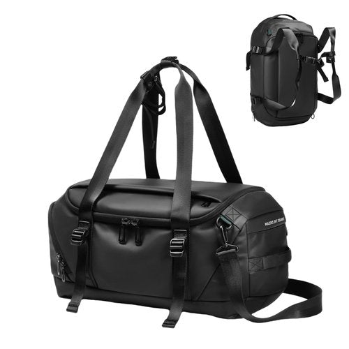 PreciousU Waterproof Gym Bag for Men,Sports Workout Training Overnight Duffle Bag with Shoe Compartment,Backpack Shoulder Straps and Wet Material Separation for Airplanes,Weekender Traveling.