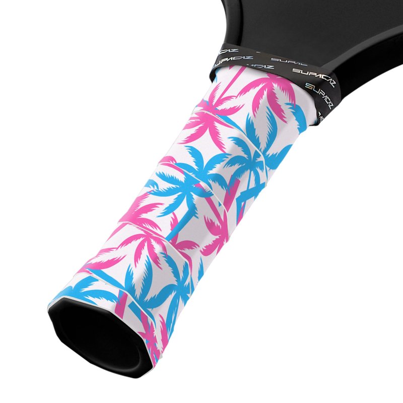 Supacaz Super Sticky Kush Miami Pickleball Overgrip - Tacky Pickleball Paddle Grip Tape Wrap - Pickle Ball Anti-Sweat Overwrap - 3pk