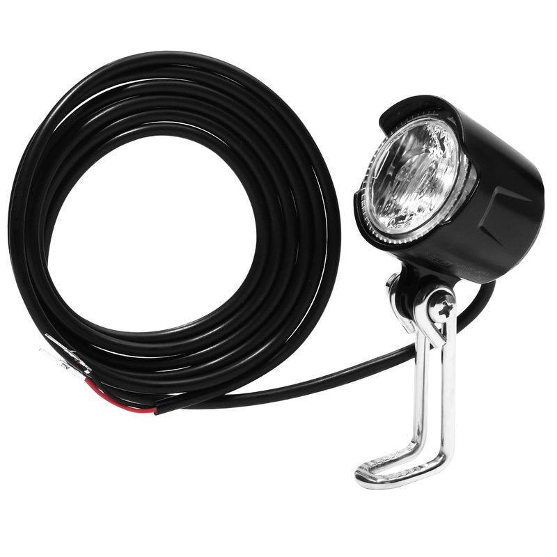 Zaisport Electric Bike Headlight, DC 6V-60V, 30 Lux Brightness, Ebike Front Light 2 Pin with 1.5 Meter Cable