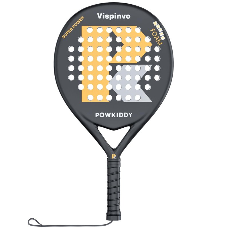 Vispinvo Padel Racket Carbon Fiber Surface, EVA Memory Flex Foam Core Pala Padel, 38 mm Beach Tennis Racket for Adults/Men/Women, an Ideal Paddle Rackets for Beginner & Professional Players（Blue）