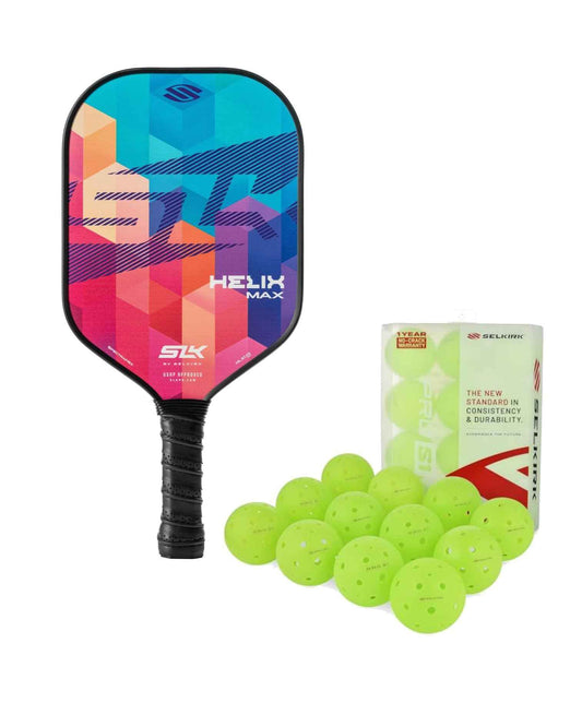 Selkirk Sport SLK Helix Pro Spectra Pickleball Paddle & Pro S1 12pk Pickleball Ball Bundle