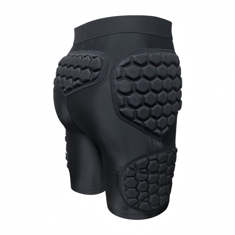 Jormino Compression Padded Shorts for Snowboarding, Skating, Skateboarding, Crash Pants with Thigh, Hip, Butt Pads L