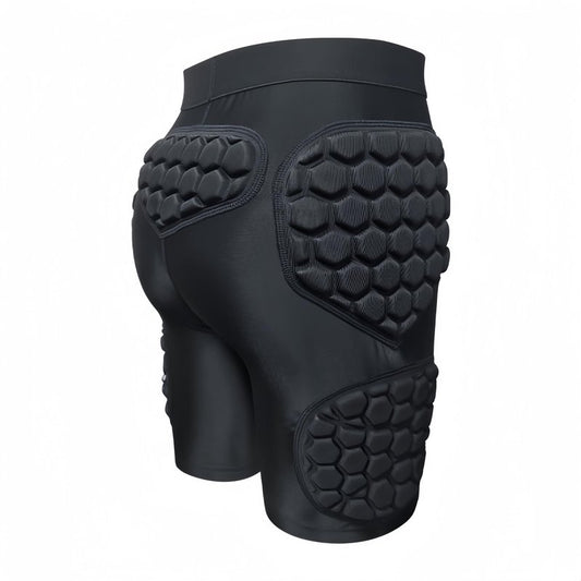 Jormino Compression Padded Shorts for Snowboarding, Skating, Skateboarding, Crash Pants with Thigh, Hip, Butt Pads L