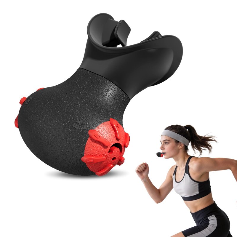 Sonmol Breathing Exercise Device for Lungs with 5 Resistance Levels & 2 Detachable Mouthpieces | Lung Trainer for Natural Respiratory Therapy | Lung Exerciser Device & Breathing Exercise Device Peak