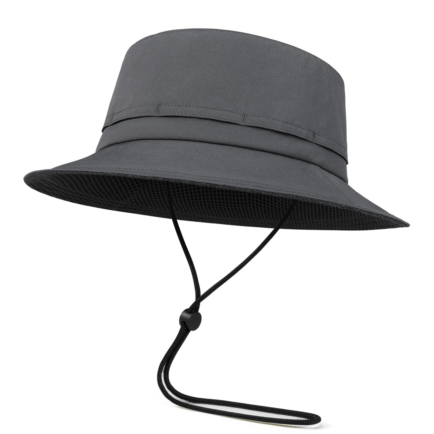 FEINION Men Hat Breathable Sun Hat Men Women Outdoor Bucket Hat (Dark Grey)