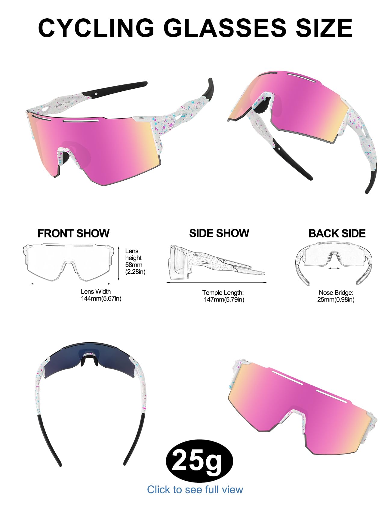 OULAIQI Cycling Sunglasses for Cycling Men Women Baseball Glasses 1 Lens