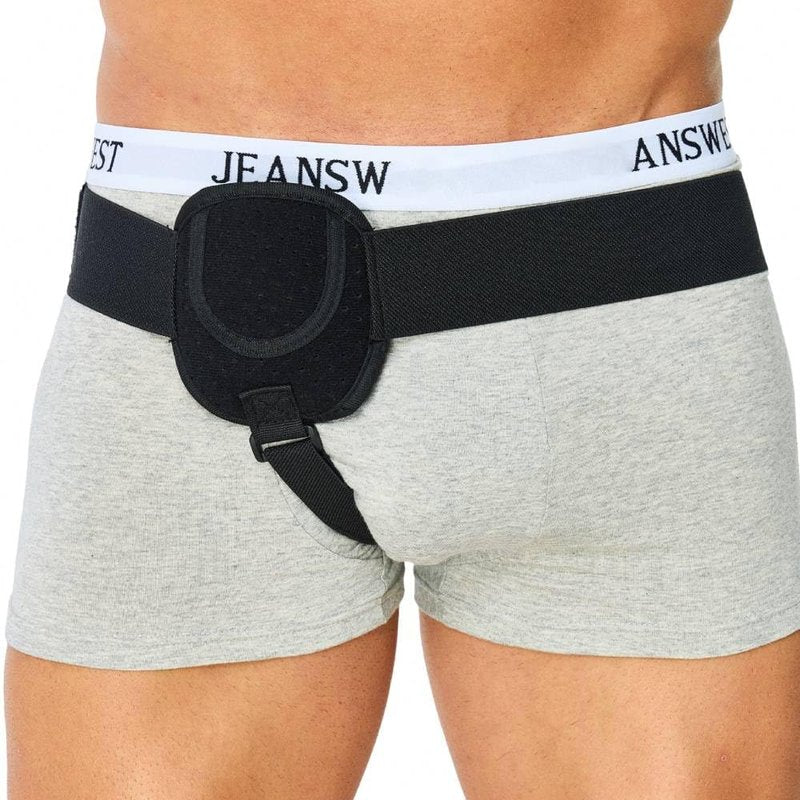 Awojrsky Hernia Belts for Men Inguinal, Hernia Support for Women and Men, Hernia Truss for Left or Right Side, Groin Belt, Adjustable Waist Strap with Removable Compression Pads