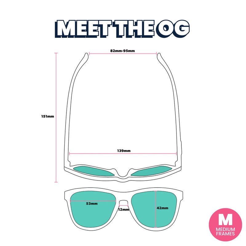 goodr Falkor's Fever Dream Polarized Sunglasses, Medium Sized (OG), Dark Blue Translucent Frame with Light Blue Mirrored Reflective Lenses, UV400 Protection, No Slip, No Bounce