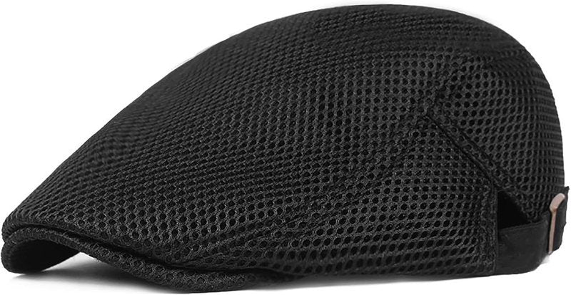 Men's Breathable Mesh Newsboy Cap - Summer Ivy Flat Hat | Stylish Cabbie Design