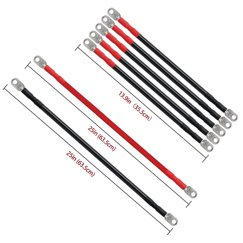 Cartroller Premium Golf Cart Battery Cables Wiring Kit for EZGO TXT 1994 & UP 36 & 48 Volt with 4 Gauge 7 PC AC/DC Wire Golf Cart Battery Cable Set