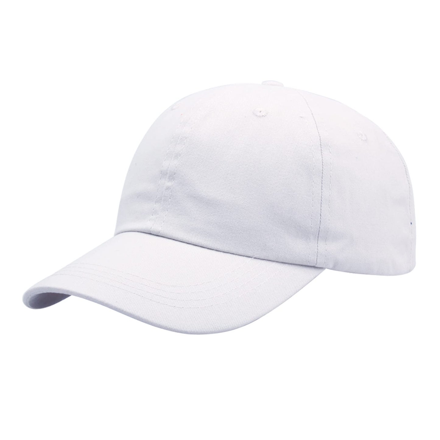 NPJY Baseball Cap Golf Dad Hat Adjustable Original Classic Low Profile Cotton Hat Unconstructed Plain Cap Men Women White