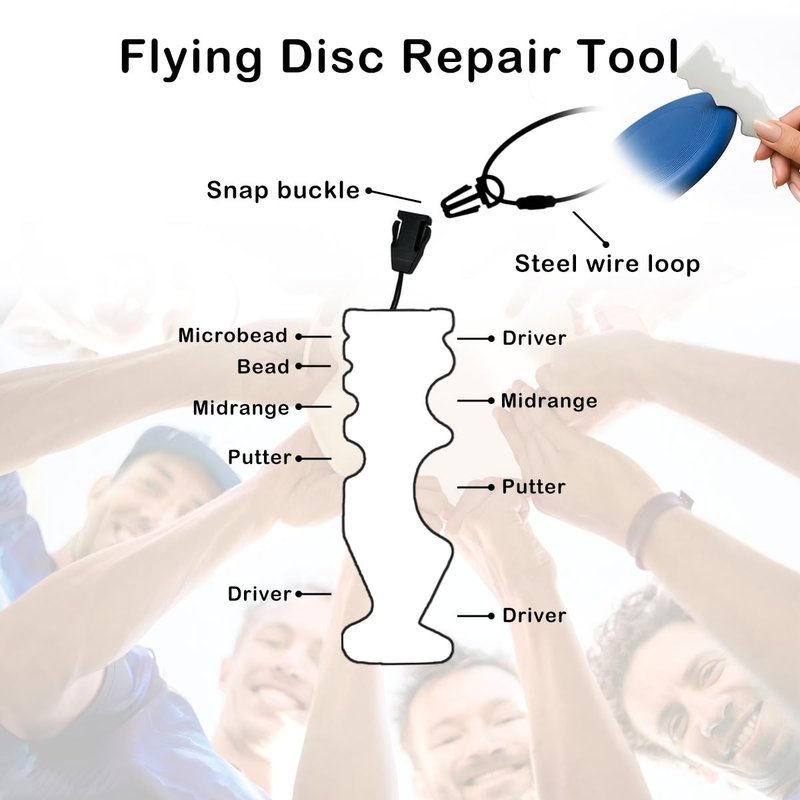 YENANA 2-Pack Disc Golf Maintenance Tool – Multi-Groove Repair & Cleaning Tool for Flying Discs, Frisbee Golf, and Ultimate – Portable Disc Golf Accessories